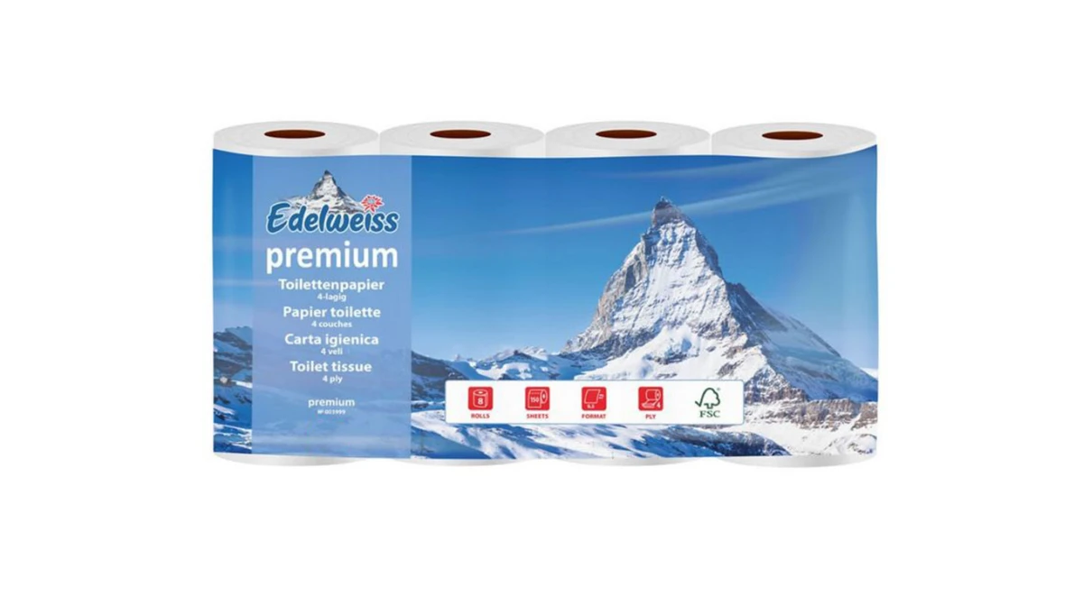 EDELWEISS WC-Papier Premium 4-lagig, 8 Rollen