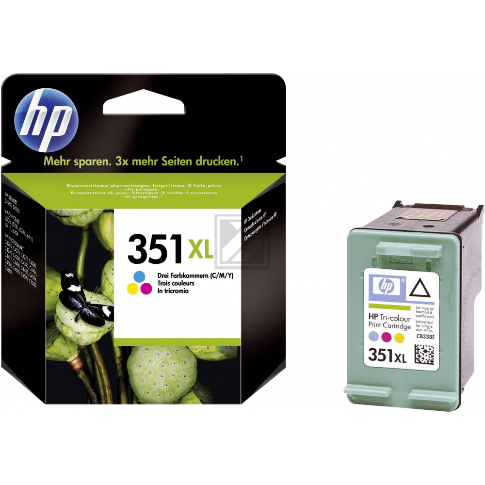 HP Tintendruckkopf cyan/magenta/gelb HC (CB338EE, 351XL)