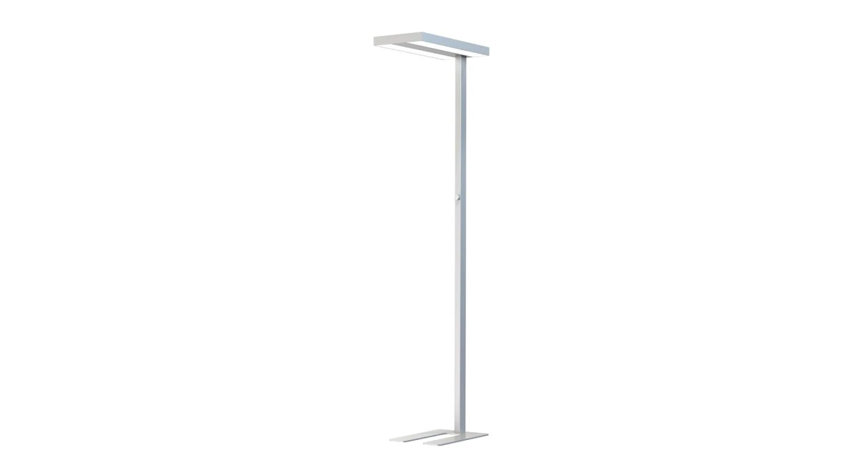 Contini LED Büro-Stehleuchte dimmbar silber