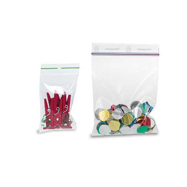 Druckverschlussbeutel TopGrip, 75 x 90 mm, Pack à 100 Stück