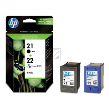 HP Tintendruckkopf cyan/magenta/gelb, schwarz (SD367AE, 21, 22)