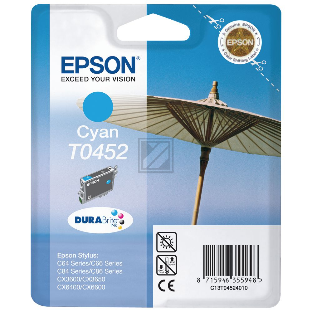 Epson Tintenpatrone cyan (C13T04524010, T0452)