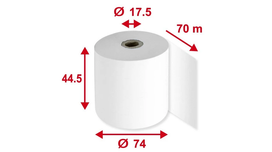 Thermorollen 44.5 mm x 70 m, 5 Stück