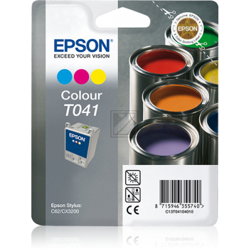 Epson Tintenpatrone cyan/magenta/gelb (C13T04104010, T041)
