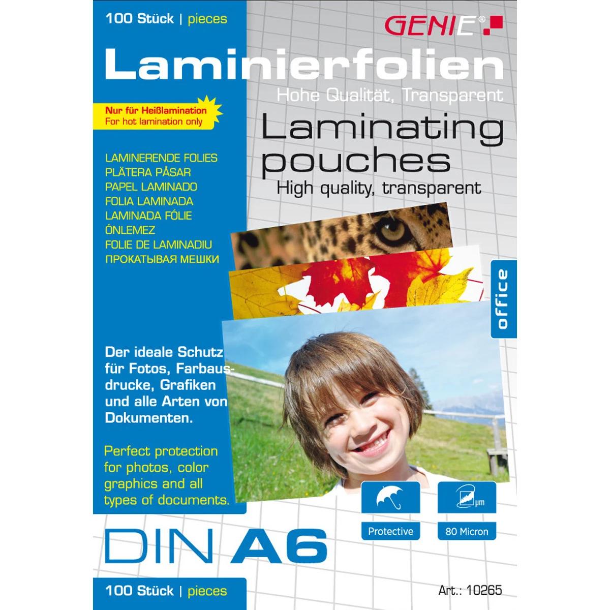 GENIE Laminierfolie DIN A6, 111 x 160 mm