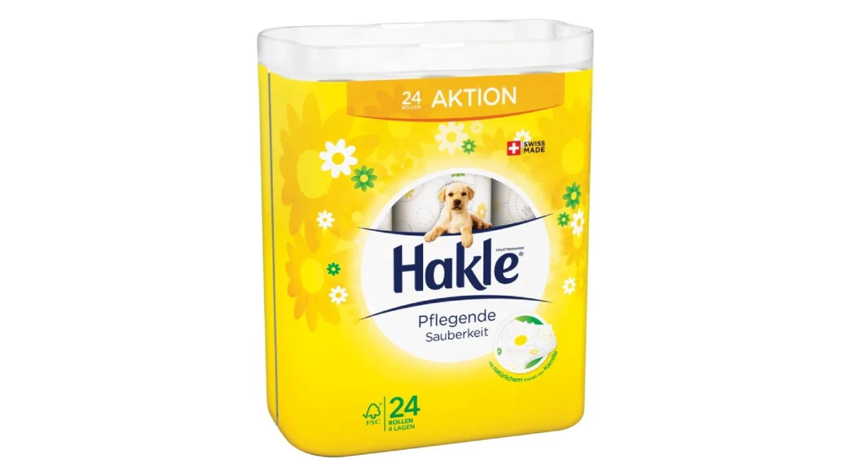 HAKLE WC-Papier Pflegende Sauberkeit 4-lagig, 24 Rollen