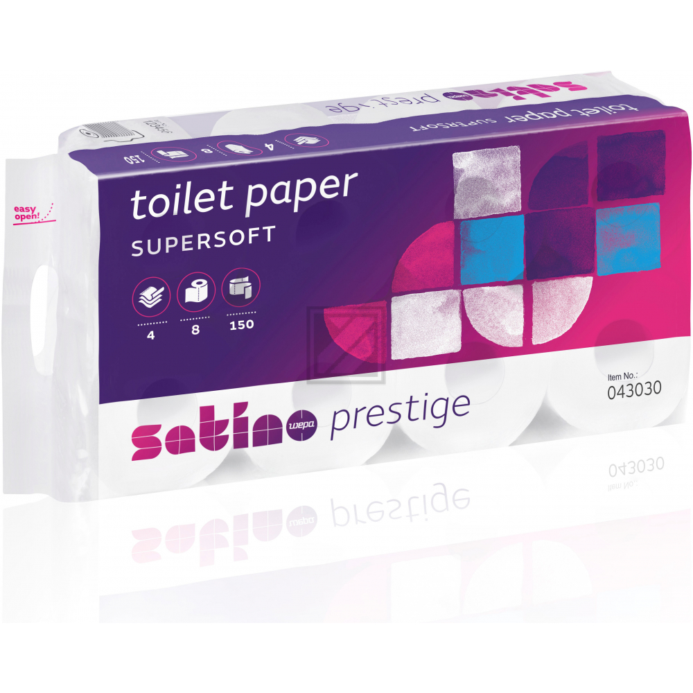 NEUTRAL Toilettenpap. Satino Prestige 2078393 4-lagig, 8 Rollen, hochweiss