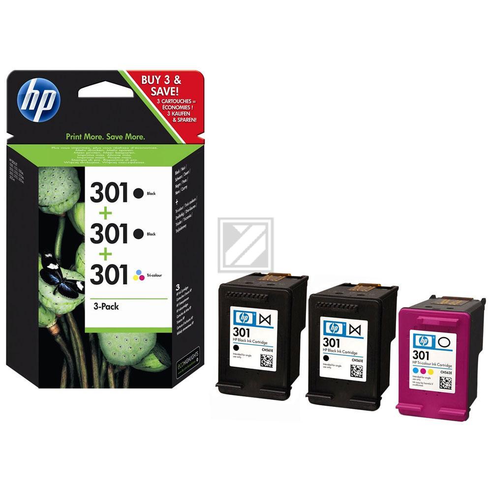 HP Tintendruckkopf cyan/magenta/gelb, 2 x schwarz (E5Y87EE, 301)