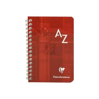 CLAIREFON Spiralheft mit Index 9,5x14cm 68599 5mm, A-Z 50 Blatt