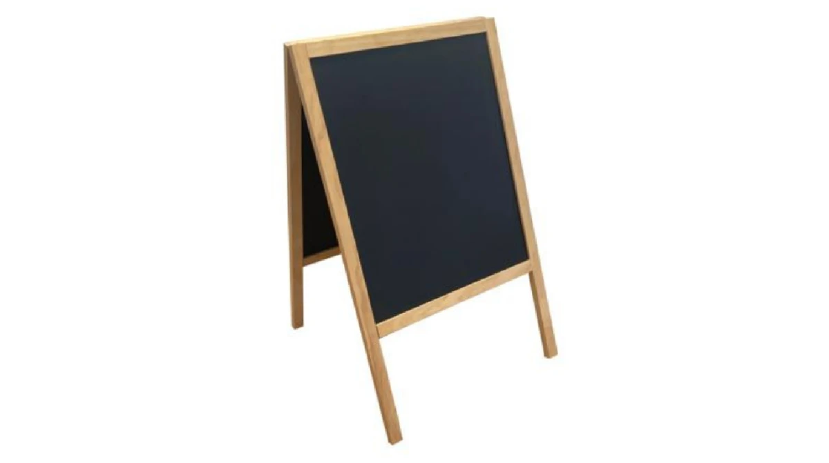 BIELLA Kundenstopper Schiefer Holz