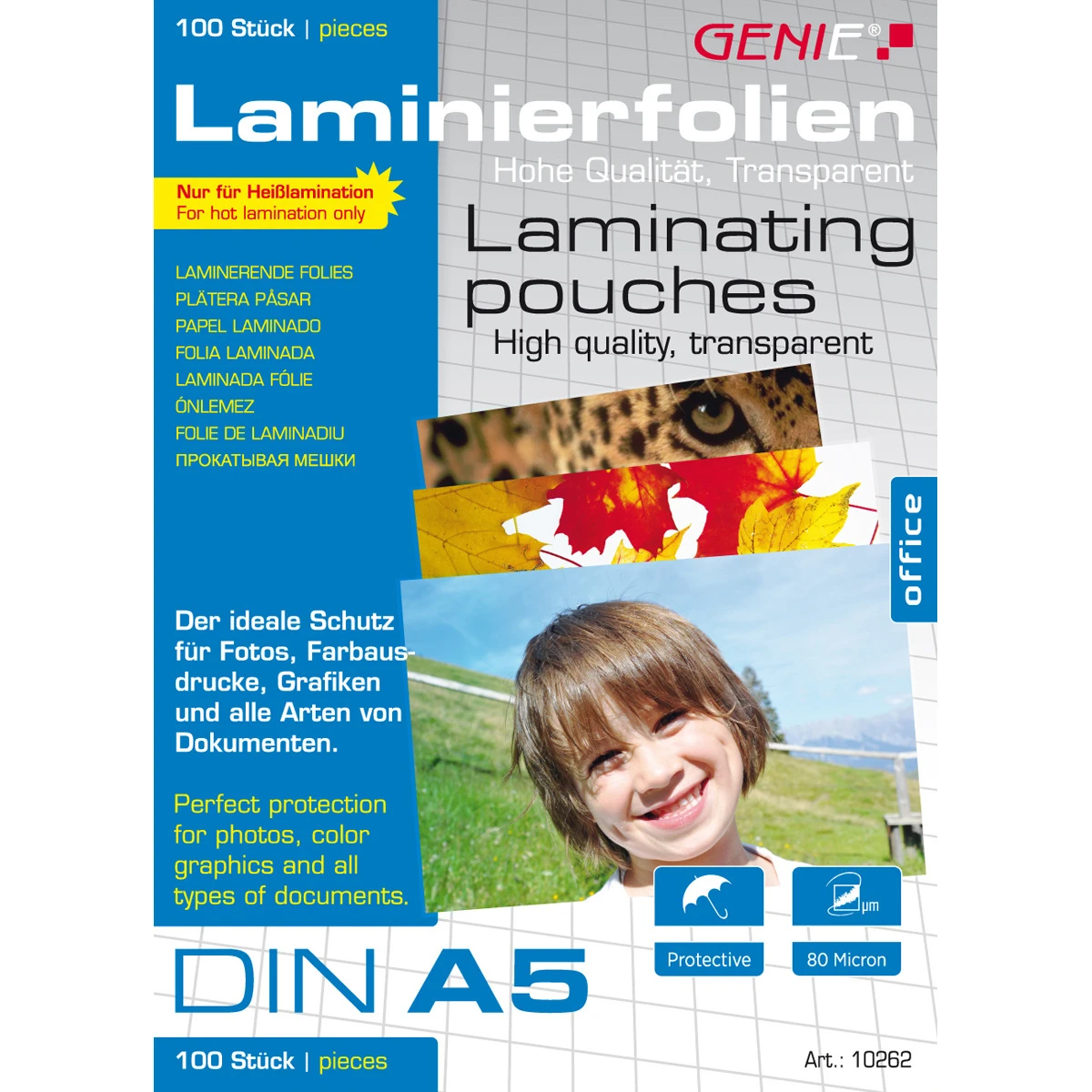 GENIE Laminierfolie DIN A5, 154 x 216 mm