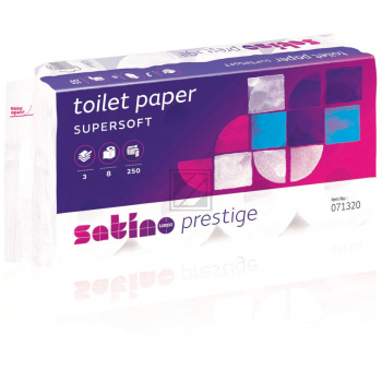 NEUTRAL Toilettenpapier Satino Prestig 071320 3-lagig, 8 Rollen à 250 Blatt