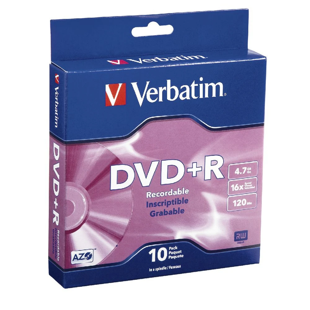 Verbatim 10-Pack DVD+R 4.7GB aufzeichenbar