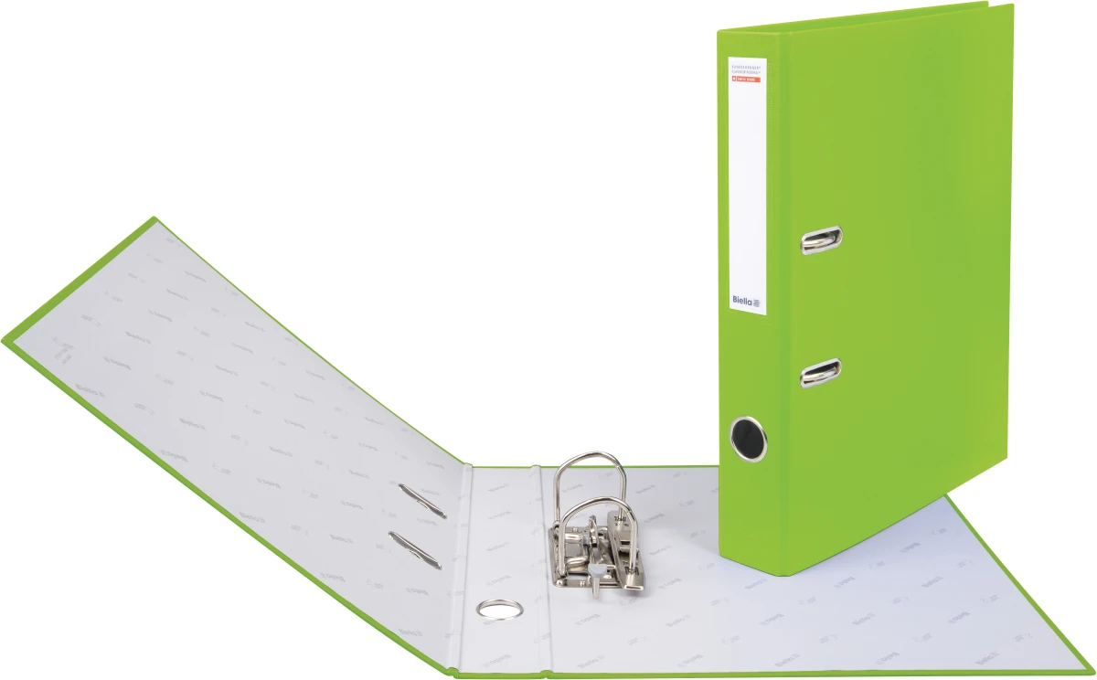 Biella Bundesordner mit 4 cm Rückenbreite, hellgrün