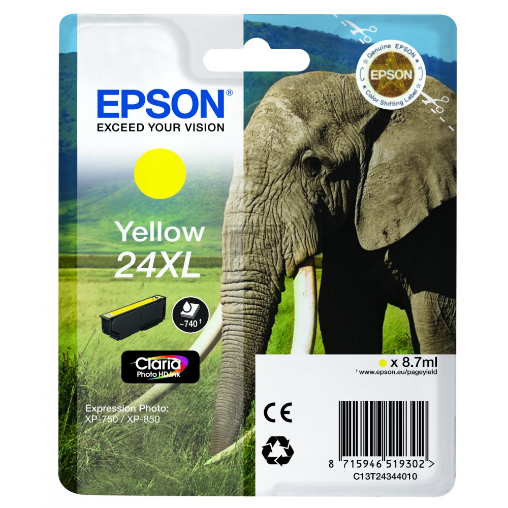 Epson Tintenpatrone gelb HC (C13T24344010, T2434)