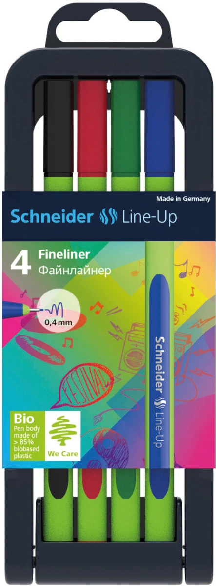 SCHNEIDER Fineliner Line-Up 4 Farben