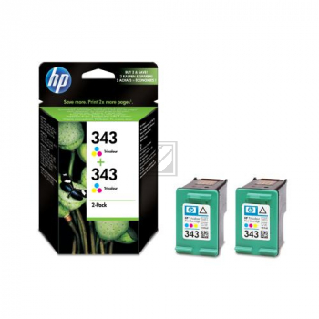 HP Tintenpatrone 2 x cyan/magenta/gelb (CB332EE, 343)