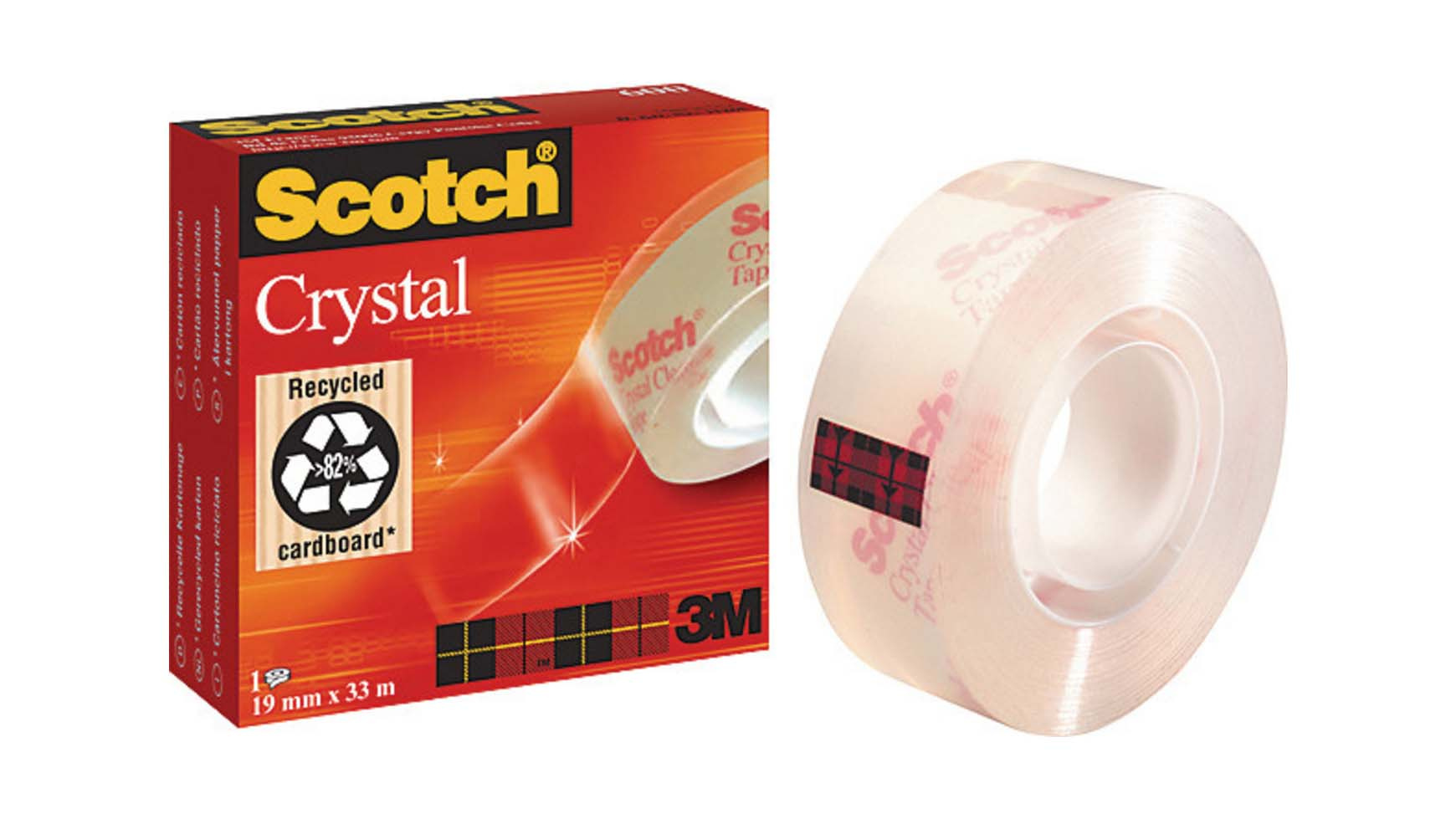 Scotch Klebeband Crystal 19 mm x 33 m