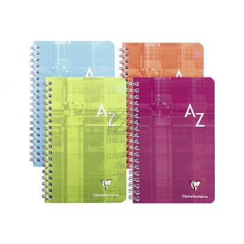 CLAIREFON Spiralheft 9,5x14cm 8509 5mm, A-Z 90 Blatt