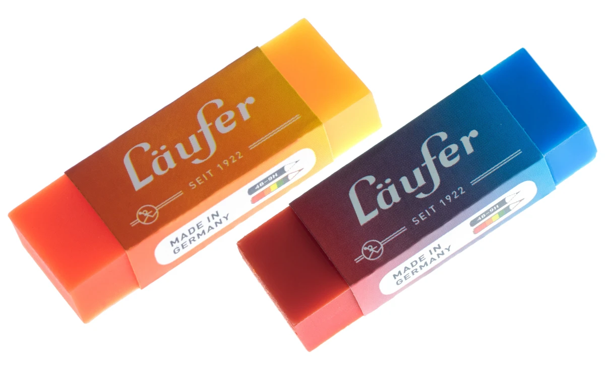 LÄUFER Plast-Radierer 65x21x12mm