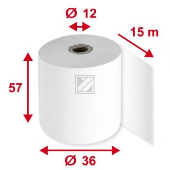 Kassenrolle Schicht aussen weiß