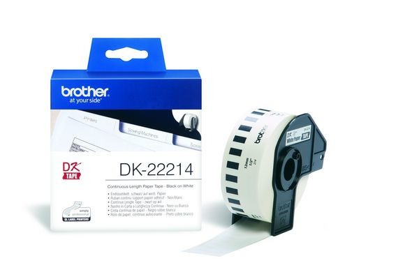 brother Endlosetikett DK-22214 weiss, 12 mm x 30.48 m
