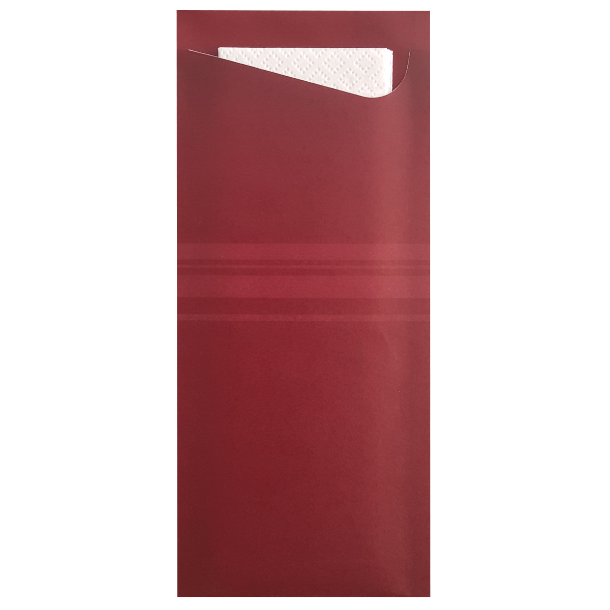 Bestecktaschen 8 cm x 19 cm bordeaux, Karton à 350 Stück