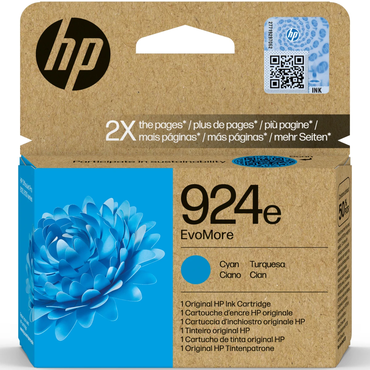 HP Tintenpatrone 924e cyan