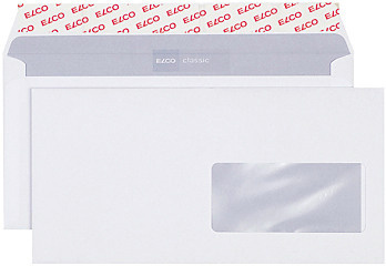 ELCO Briefumschläge Classic C5/6 229 x 114 mm, weiss, Fenster rechts, Pack à 500 Stück
