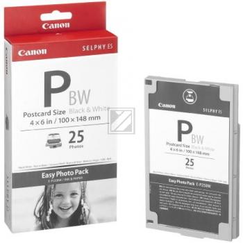 Canon Tintenpatrone + Papier schwarz/weiß (1251B001, E-P25BW)