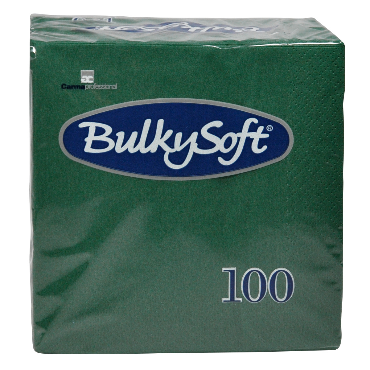 BulkySoft Cocktail Servietten, tannengrün, 2-lagig, 24 x 24 cm, 1/4 Falz, Karton à 3'000 Stück