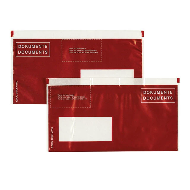 Postkonforme Dokumententaschen C5/6 235 x 120 mm, Fenster links, Pack à 250 Stück