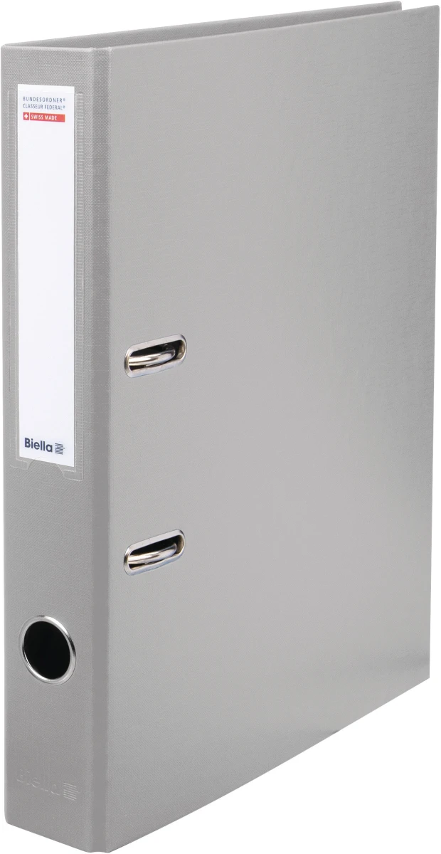 Biella Bundesordner mit 4 cm Rückenbreite, grau