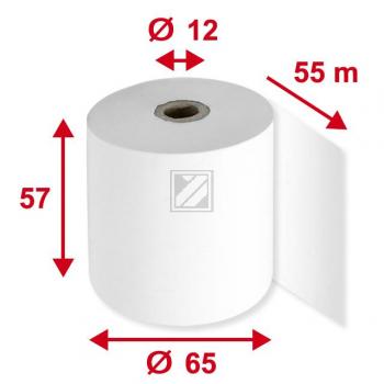 Kassenrolle Schicht aussen weiß