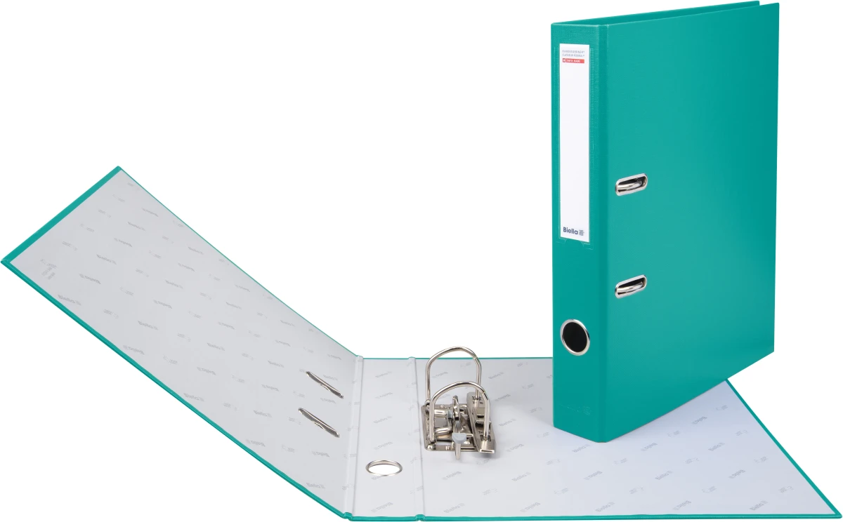 Biella Bundesordner mit 4 cm Rückenbreite, türkis