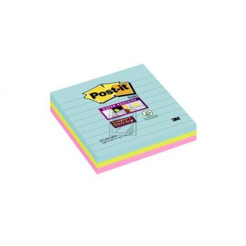 POST-IT Super Sticky XL 101x101mm 6753SSMIA Miami, 3 Farben 3x70 Blatt