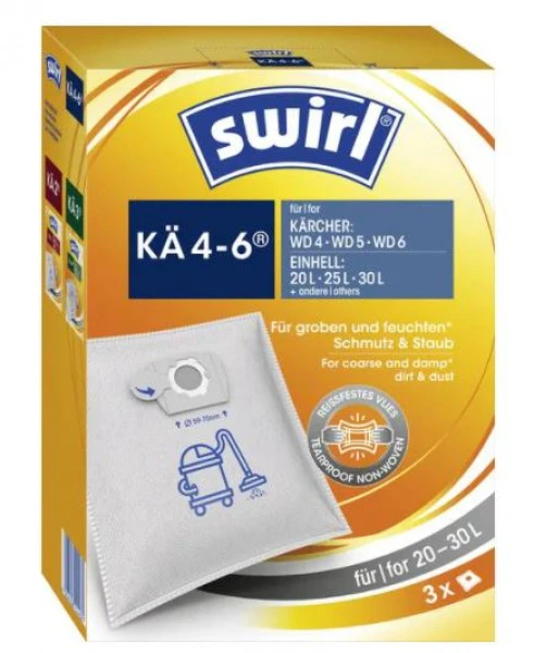 SWIRL Staubbeutel KA 4.0-6.0 reissfestes Vlies 3 Stück