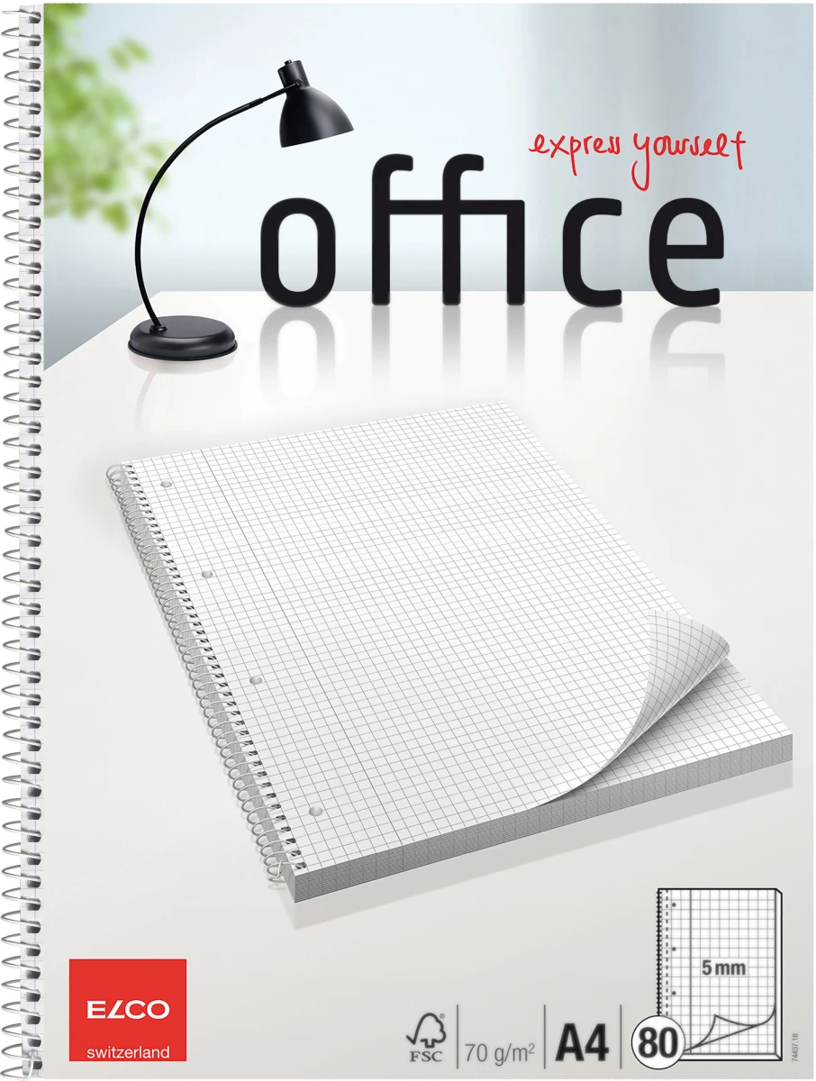 ELCO College-Block Office A4 - 80 Blatt, kariert