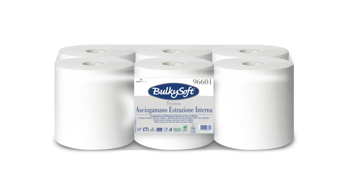 BULKYSOFT Papierwischtücher Premium Midi 2-lagig, 6 Rollen
