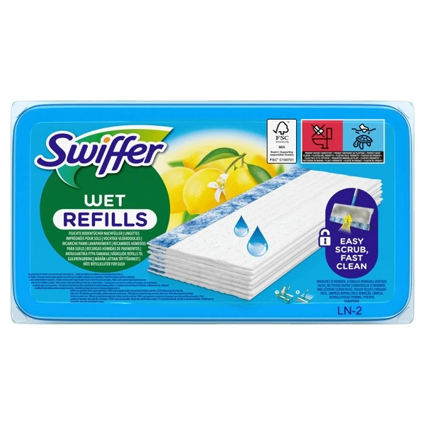 SWIFFER Feuchte Bodentücher Nachfüllpackung, 6 Pack