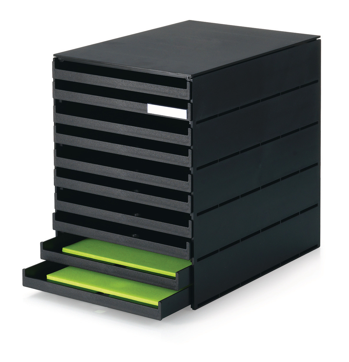 styro Schubladenbox styroval pro mit 10 geschlossenen, schwarz