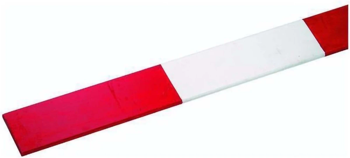 Absperrlatten, rot/weiss lackiert, 3 Lfm x 15cm (200 Stück)