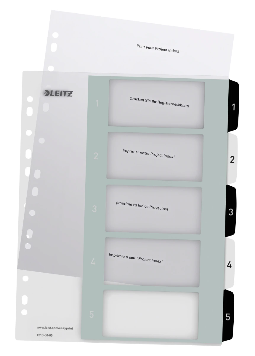 LEITZ Zahlenregister WOW 1 - 5