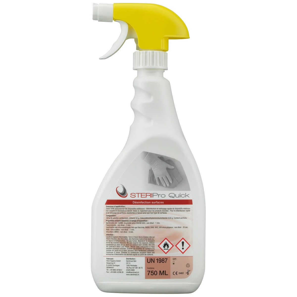 Steripro Quick, 4 x 750 ml in der Sprühflasche