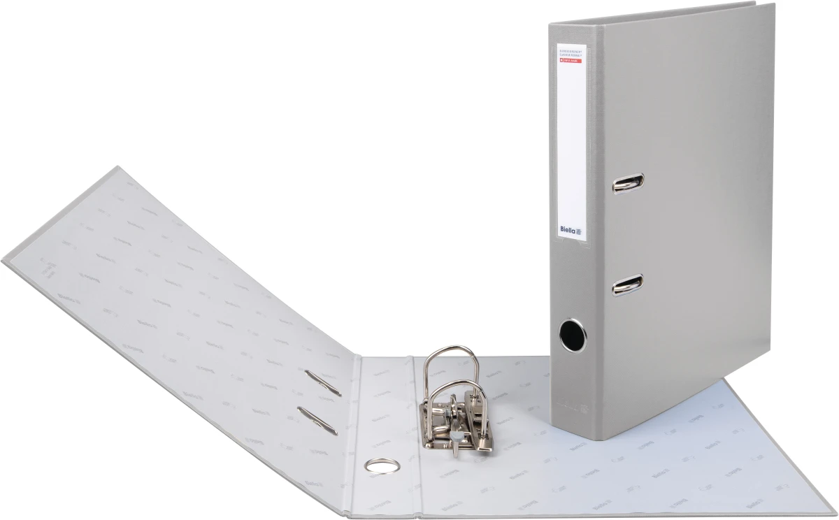 Biella Bundesordner mit 4 cm Rückenbreite, grau