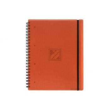 KOLMA Notizbuch Easy KolmaFlex A5 06.551.04 rot, kariert 5mm 100 Bl.