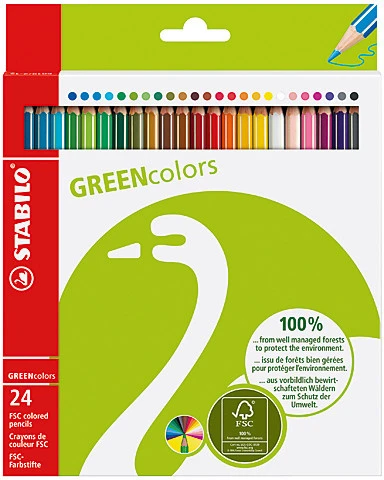 STABILO Farbstifte Greencolors - 24 Farben