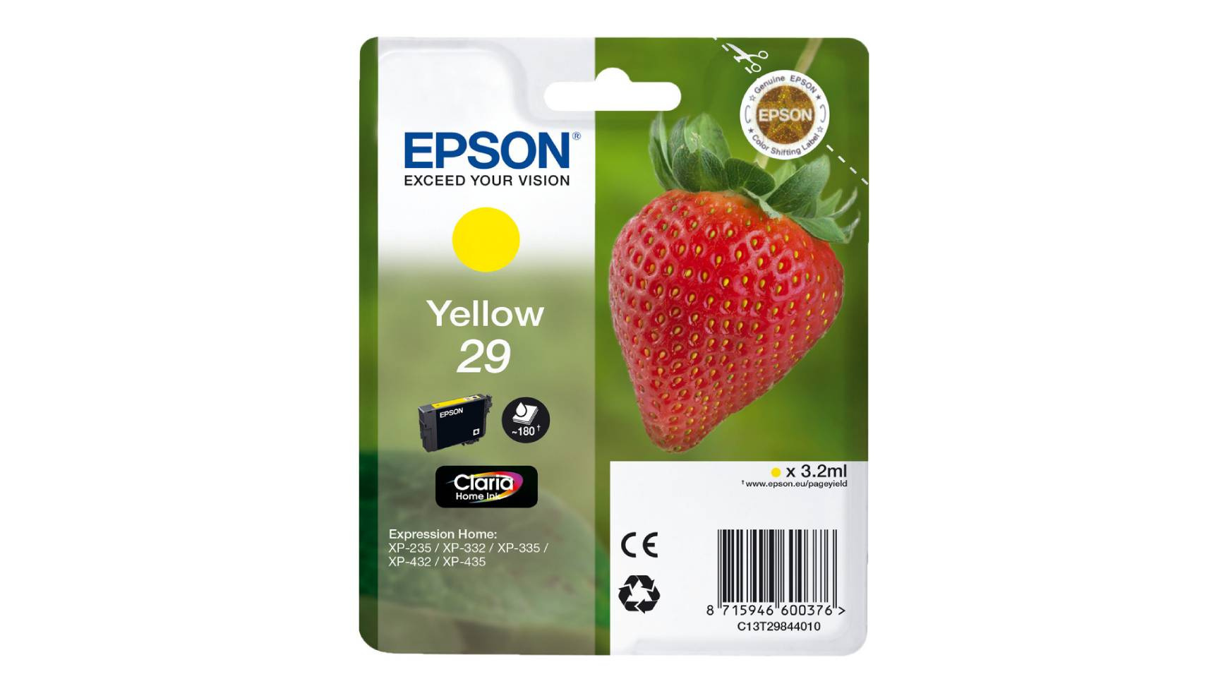 Epson Tintenpatrone gelb (C13T29844010, T2984)