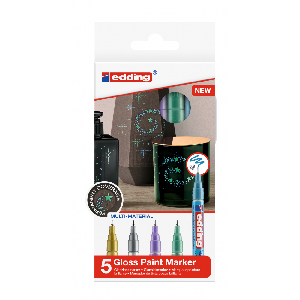 EDDING Gloss Paintmarker 780 0.8mm 780-E5-me metallic 5 Stück