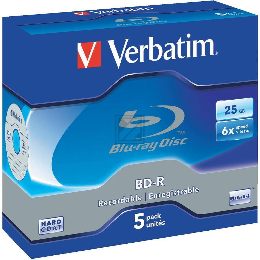 VERBATIM BD-R 25GB 6x (5) JC 43838 Jewel Case